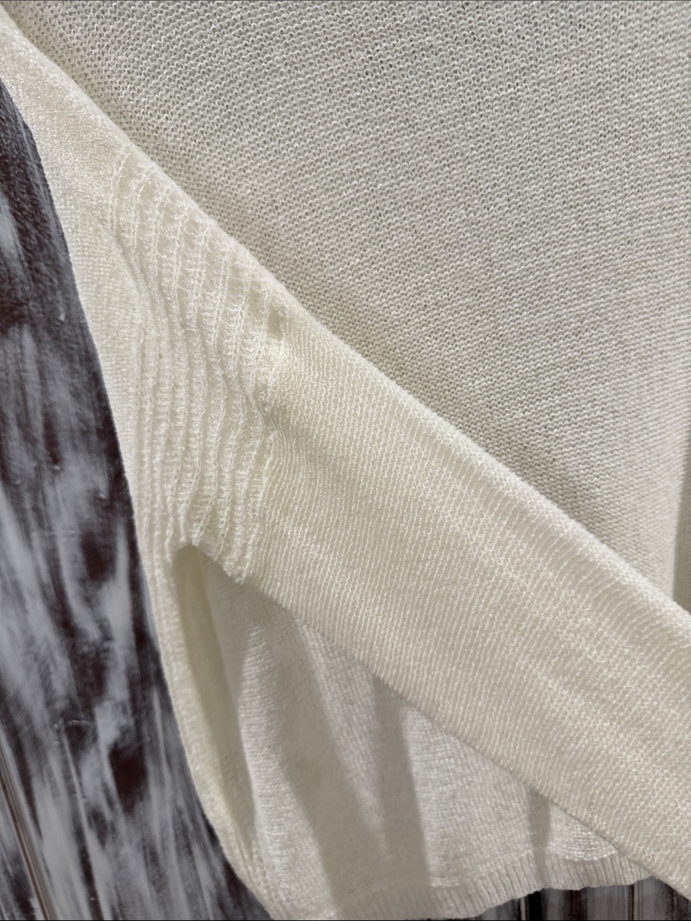 Lightweight Cream Women's Knit Sweater - Picture 3 of 8